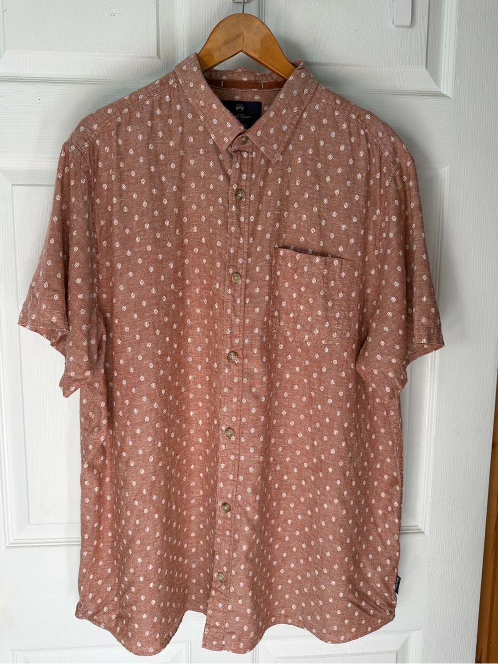WindRiver Outfitting Co. Men’s 2XL Hemp Lyocell Short Sleeve Button-Up Shirt